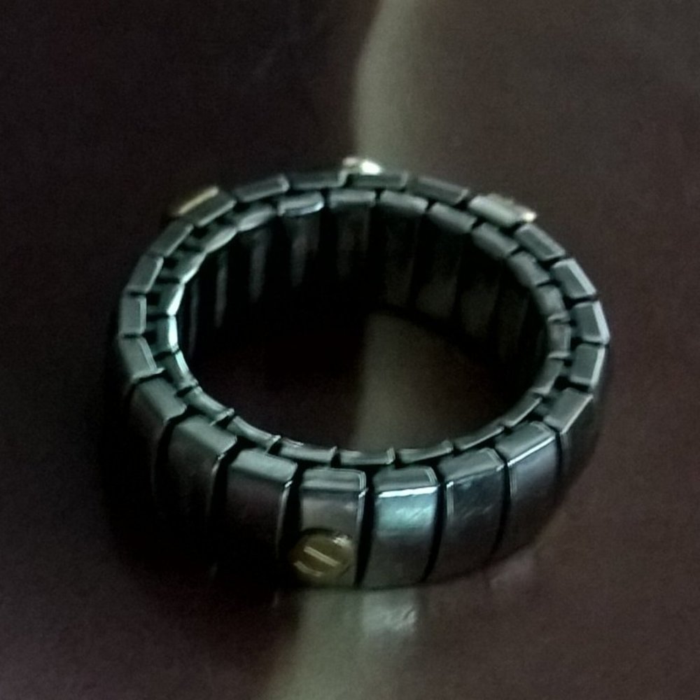 Nomination Stretch Ring stainless steel with 18K